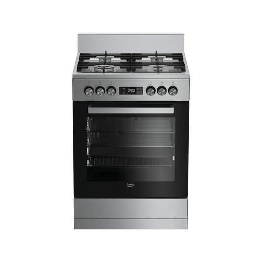 Beko 60cm Freestanding Gas/Electric Stainless Steel Cooker