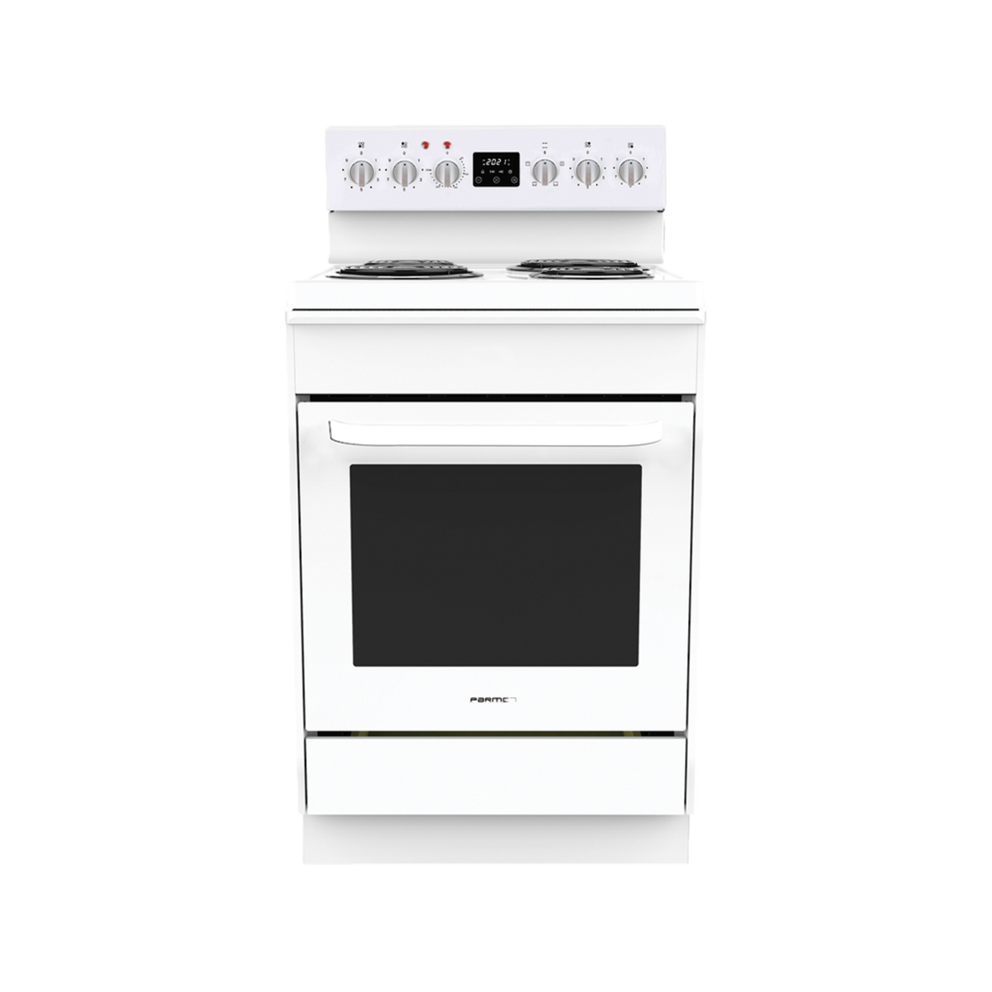 Parmco 60cm White Coil Freestanding Cooker