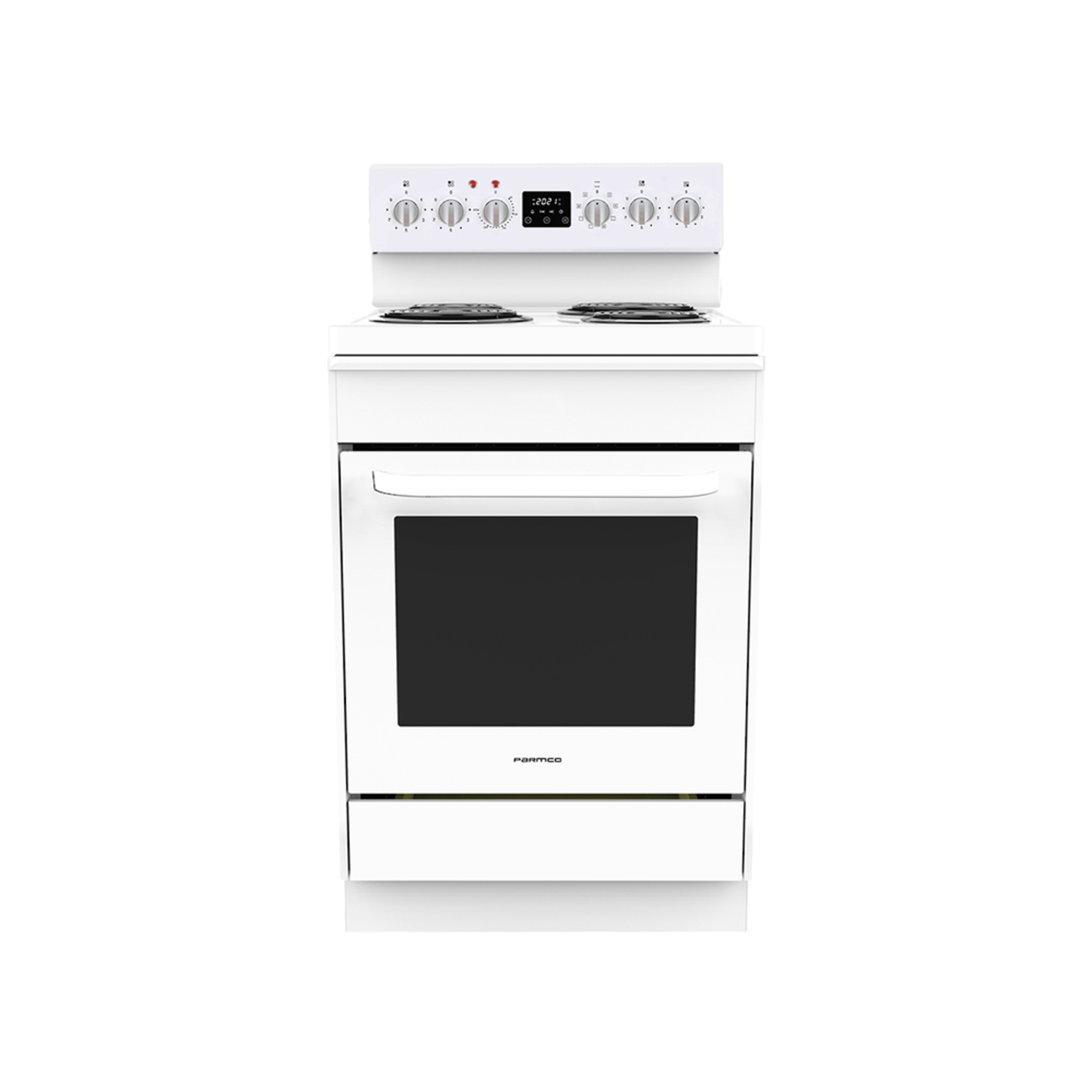 Parmco 60cm White Coil Freestanding Cooker