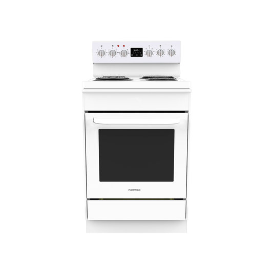 Parmco 60cm White Coil Freestanding Cooker