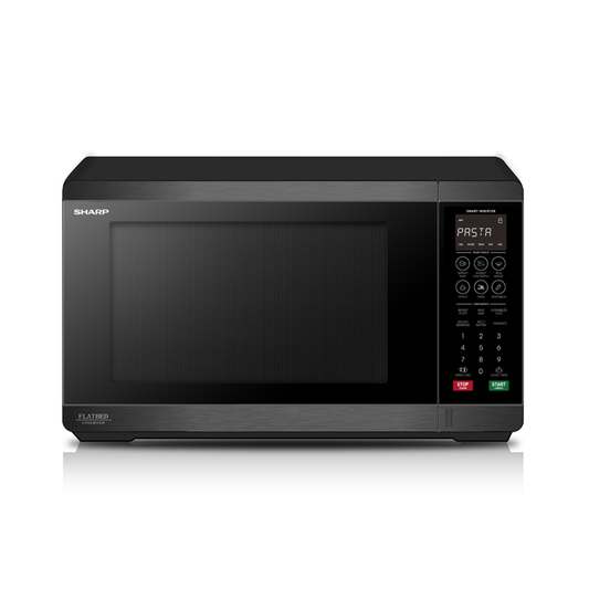 Sharp Flatbed 1200W Black & S/S Microwave